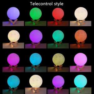 Lampara Luna Táctil 10 Cm Moon Light Con Control Remoto