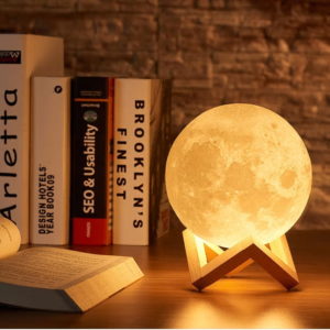 Lampara Luna Táctil 13 Cm Moon Light Con Control Remoto