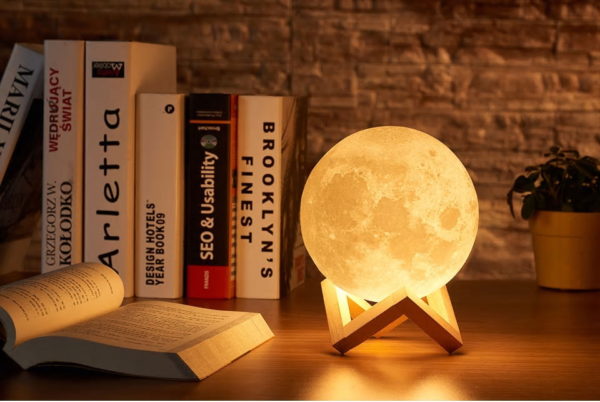 Lampara Luna Táctil 13 Cm Moon Light Con Control Remoto